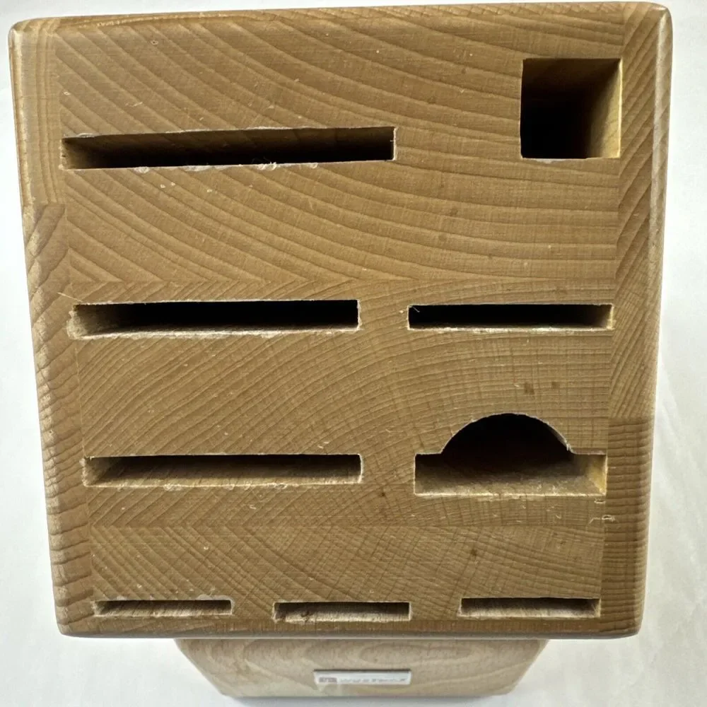 Wusthof Knife Block 13 Slot Wood Wüsthof Germany Natural Finish Kitchen Cook Cut
